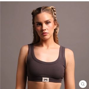 IYKYK WELLNESS BRA IN CHARCOAL
